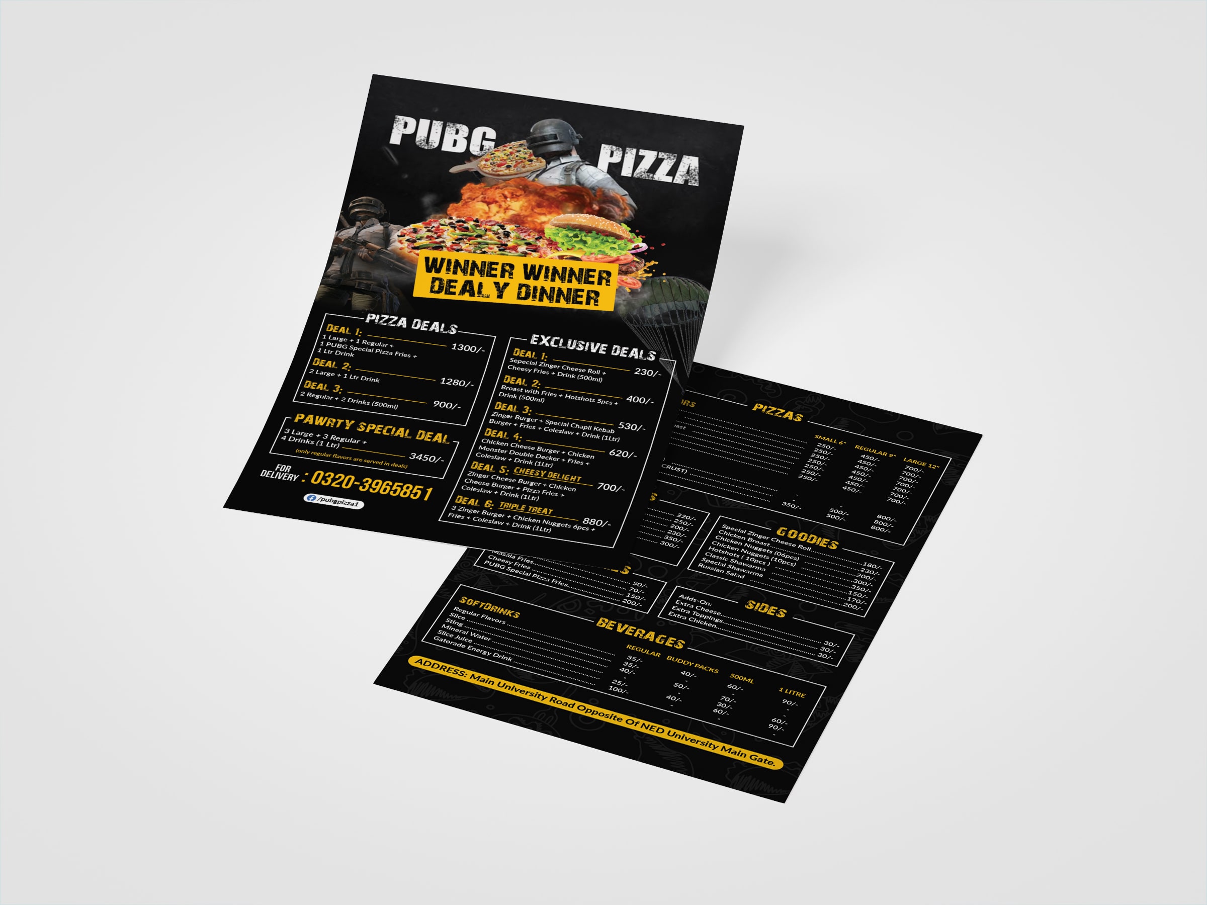 Modern double vertical flyer design sample in Oman